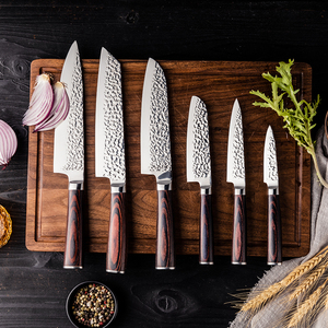 Set di 6 Coltelli da Cucina di Alta Qualità con Manico in Legno e Lama in Acciaio Inossidabile ad Alto Contenuto di Carbonio - Product Image 5