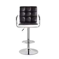 Tabouret de bar moderne rembourré en cuir PU avec accoudoirs pour bar et restaurant à domicile, vente en gros