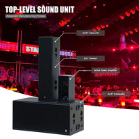 Système de sonorisation PA complet pour DJ, avec 3 enceintes colonnes de 10 pouces, un caisson de basses de 18 pouces et un amplificateur, idéal pour les églises