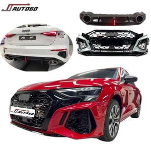 Venta caliente de la fábrica de Kit de cuerpo para Audi <span class=keywords><strong>A3</strong></span> 8Y 20-22 Actualización de deporte RS3 estilo de nido de abeja con parachoques delantero difusor de la Asamblea - Product Image 1