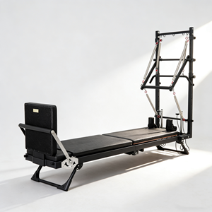 Appareil de Pilates Reformer avec tour, pliable, pour entraînement commercial de yoga et de Pilates, avec trapèze - Product Image 1