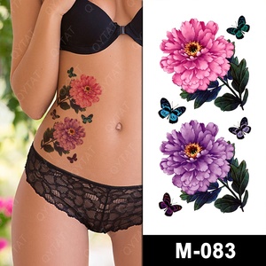 Tatuajes de Flores de Colores Resistentes al Agua y de Larga Duración con Diferentes Diseños de Arte Corporal para Mujeres - Product Image 6