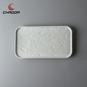 Plato <span class=keywords><strong>de</strong></span> Sushi <span class=keywords><strong>de</strong></span> porcelana plana estilo Mars personalizado, juego <span class=keywords><strong>de</strong></span> vajilla, plato creativo con patrón oblongo para el hogar, bodas, hoteles - Product Image 2