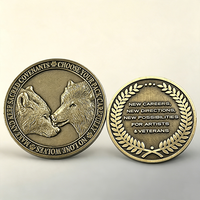 Pièce de monnaie commémorative 3D personnalisée en métal précieux avec gravure de logo sur mesure et artisanat en relief