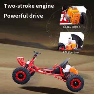 Mini kart à essence 63,3 cm³ à deux temps, <span class=keywords><strong>buggy</strong></span> de montagne avec système de freinage hydraulique, karts tout-terrain pour adolescents et adultes - Product Image 4