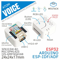 M5Stack ATOM Altavoz Inteligente Programable por Voz, Módulo ESP32 WiFi Bluetooth IoT para Control por Voz del Hogar Inteligente