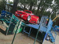 Manège Voiture Volante Crazy Wave, Voiture de Sport Rotative Coulissante pour Enfants, Équipement d'Attraction et de Divertissement pour Enfants et Famille