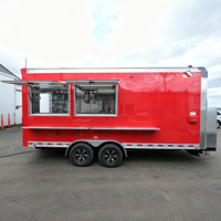 Remorque alimentaire entièrement équipée de 16 pieds, cuisine mobile commerciale, camion de restauration rapide pour les États-Unis, l'Europe et l'Australie