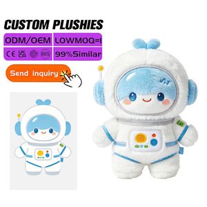 Mascotte personnalisée en peluche super douce unisexe astronaute avec casque brodé en coton PP, ODM, pour promotion de marque - Product Image 3