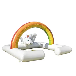 Hot sale outdoor kids inflatable foam pit for foam party bubble park unicorn