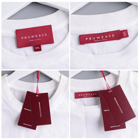 Vente en Gros d'Étiquettes de Vêtements Tissées Personnalisées à Pli Central, Étiquettes Tissées de Marque pour la Taille, Étiquettes pour Chemises, Étiquette de Confection