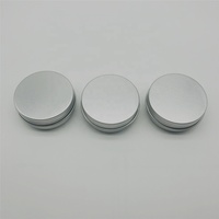 Pot en aluminium rond argenté de 1 oz Boîte contenant de baume à lèvres rond en aluminium argenté de 30ml