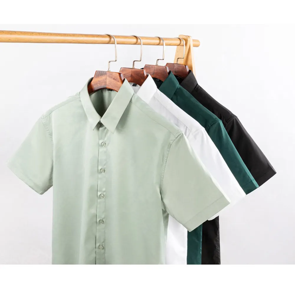 Supplier Designer Custom Cotton Men's Short Sleeve Shirts Fashion Plain Shirts For Men Casual