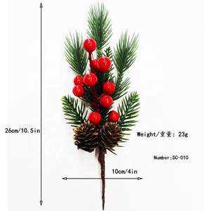 Decoración Navideña LUYI, Duradera e Impermeable, con Bayas Rojas <span class=keywords><strong>y</strong></span> Piñas, para San Valentín, Día de la Madre, Graduación <span class=keywords><strong>y</strong></span> Pascua - Product Image 2