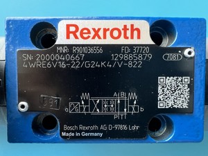 โซลินอยด์ควบคุมทิศทางแบบส่งกำลังโดยตรง R901036556 4WRE6V16-2X/G24K4/V-822 พร้อมเซ็นเซอร์ LVDT - Product Image 2