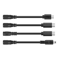 Maßgefertigtes Kupfer-DC-Buchsenkabel DC 5,5x2,1 / 3,5x1,35mm Buchse Typ-C / Micro / Mini USB 22AWG 12V