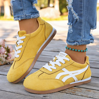 Nouvelles chaussures de sport décontractées en daim allemand à lacets, style rétro, respirantes, légères et confortables pour femmes, collection Printemps 2026