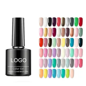 Oem bán buôn 80 màu 15ml Vegan Gel Nail Polish Kit UV Led Gel Polish nhãn hiệu riêng mẫu miễn phí hema-miễn phí vật liệu nghệ thuật sử dụng