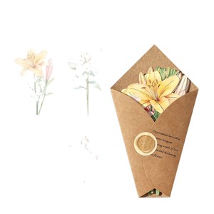 8 feuilles de papier artisanal non adhésif à motif floral et feuille d'or, motifs bouquet de fleurs croisées, pour marque-pages, cartes vierges et fournitures de planificateur DIY - Product Image 5