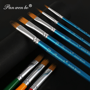 Panwenbo-Ensemble de table en acrylique professionnel avec <span class=keywords><strong>chevalet</strong></span> de table en bois, 5 pinceaux, toile et palette <span class=keywords><strong>pour</strong></span> adultes - Product Image 4
