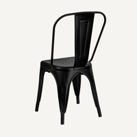Chaise moderne bon marché de meubles de café de restaurant chaise empilable extérieure en métal de magasin d'alimentation rapide