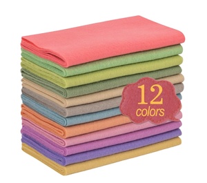 Yumuşak keçe kumaş levha 12 çeşitli Morandi serisi renkler keçe paketi DIY zanaat dikiş kareler dokunmamış <span class=keywords><strong>Patchwork</strong></span> - Product Image 1
