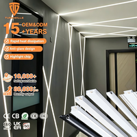 Utilisation de cloisons sèches sans soudure Plâtre de gypse architectural LED Profil en aluminium Plafond LED Bande d'extrusion Canal