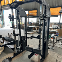 Rak Besi Multifungsi Dongshang DS-F30 All-in-One (Mesin Smith Gym) Rasio 1:1 2:1 Lat Pulldown Low Row