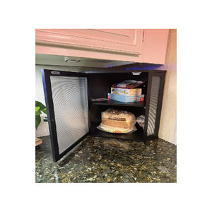 Boîte à pain d'angle pour comptoir de <span class=keywords><strong>cuisine</strong></span>, boîte à pain de ferme avec panneau de porte ondulé en acrylique, grande boîte à pain - Product Image 4