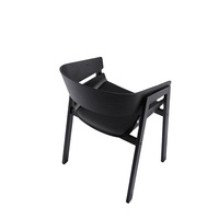 Chaises de salle à manger modernes en bois courbé avec accoudoirs, pieds en contreplaqué et métal, pour la maison et l'hôtellerie