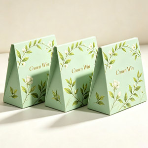 Wholesale Factory Luxury <b>Coffee</b> Tea Packaging <b>Box</b> Custom Logo Tea Bag <b>Gift</b> Packing Triangle Shaped Green Tea Paper <b>Box</b> - Product Image 2