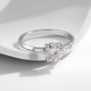 14k 18k Gold Runder Verlobungsring Labor-Gezüchteter Diamantring Versprechen-Solitär-Diamantring - Product Image 5