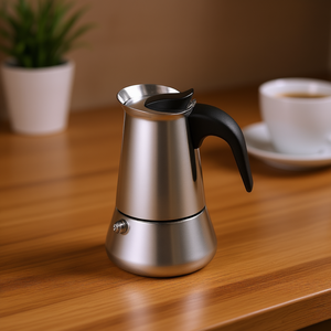 Cafetera Espresso de Acero Inoxidable, 4 Tazas, Cafetera Manual - Product Image 3