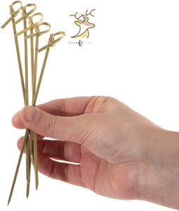 Дешевая цена, одноразовые термостойкие бамбуковые цветные узловатые петлевые палочки, не покрытые фуцзянским происхождением> 12 штук - Product Image 4