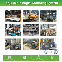 Système de montage au sol à angle réglable Rineng Solar, personnalisé et flexible pour l'horizontalisation et la verticalisation