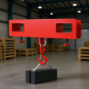 Grue mobile à crochet pivotant, capacité de levage de 4400 lb, avec deux attaches pour fourches, pour travaux de construction - Product Image 2