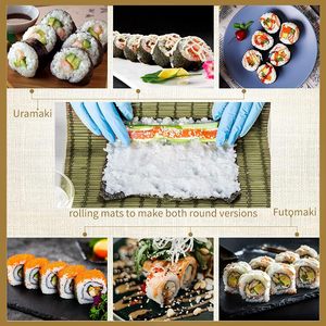 Hot Bán 21Pcs Nhà Tự Làm Sushi Làm Kit Với Bazooka Nhà Sản Xuất Tự Nhiên Bằng Gỗ Sushi Bộ Với Đũa Chủ - Product Image 5