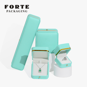 FORTE Luxury Fancy Blue Jewellery <b>Box</b> <b>Led</b> <b>Light</b> Ring Gift Packaging <b>Box</b> Set Paint Lacquered Jewelry <b>Box</b> - Product Image 3