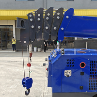 Grue araignée robuste 2t, maniabilité aisée, mini-grue de levage au sol d'occasion avec hauteur de levage de 10m et rayon de 6m pour la construction