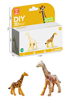 Squelette 3D de tigre, lion, éléphant, girafe, modèle d'anatomie animale transparent qui brille dans le noir, jouets éducatifs
