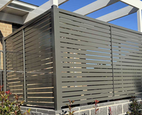 Panneaux de clôture horizontaux modernes en aluminium thermolaqué, brise-vue anti-rouille à lattes pour jardin avant, jardin arrière et piscine, kit DIY
