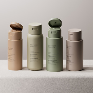Bouteille en plastique de haute qualité HDPE 250/300/350 ml avec bouchon à disque pour shampooing et après-shampooing - Product Image 1