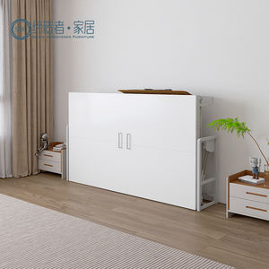 Producto personalizado de fábrica, camas de pared Murphy plegables con apertura <span class=keywords><strong>Horizontal</strong></span> Queen, <span class=keywords><strong>cama</strong></span> de Metal <span class=keywords><strong>para</strong></span> camas que ahorran espacio - Product Image 1