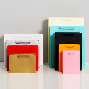 Logo tùy chỉnh Túi giấy Kraft mua sắm Trắng Đen Nâu tái chế giấy xử lý cho triển lãm khuyến mãi quần áo sử dụng Logo tùy chỉnh - Product Image 5