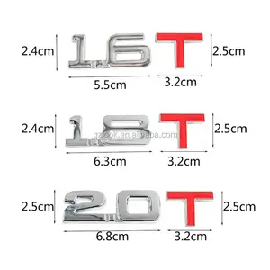 Décalcomanies en métal 3D 1.6T 1.8T 2.0T 2.8T avec Logo et emblème adaptés à Mazda