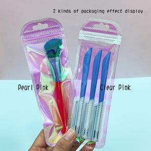 Produttore di sacchetti di plastica sacchetti di imballaggio olografici <span class=keywords><strong>rosa</strong></span> con cerniera per sacchetti di plastica con soffio di polvere - Product Image 2