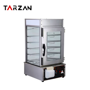 Scaldavivande commerciale a 5 strati per panini per alimenti in acciaio inossidabile con vetrina in vetro - Product Image 2