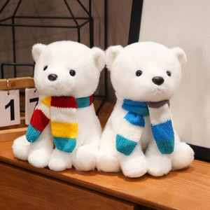 Personalizado pelúcia pet série brinquedos bonito urso cachecol boneca pelúcia gato lindo urso <span class=keywords><strong>polar</strong></span> brinquedo de pelúcia