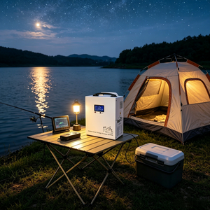 Portable Solar Power <b>Generator</b> 600W-1500W Pure Modified Sine Wave AC Output For <b>Camping</b> RV Home Emergency Outdoor Construction - Product Image 3