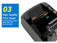 Impresora de Etiquetas de Códigos de Barras Xprinter XP-365B Negra Todo en Uno de 3 Pulgadas para Impresión de Etiquetas y Boletos, Impresora Térmica de Etiquetas